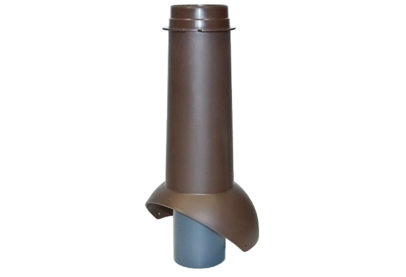 Выход канализации Krovent Pipe-VT 110 изолированный коричневый