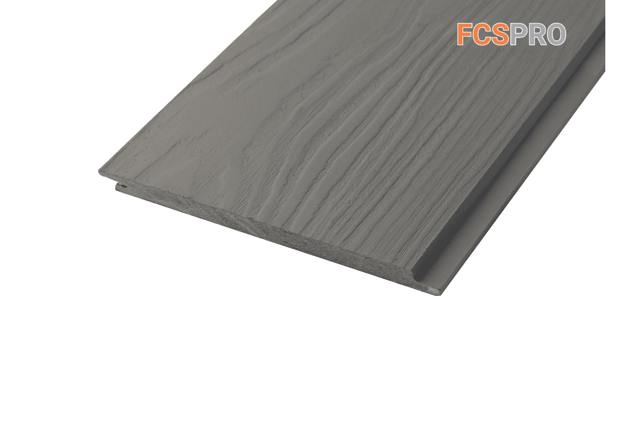 Фиброцементный сайдинг 190х10мм FCSPRO Wood Click F56 прохладный минерал (3м)