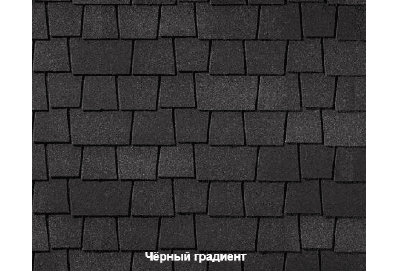 Черепица гибкая RoofShield Премиум Эстейт черный градиент