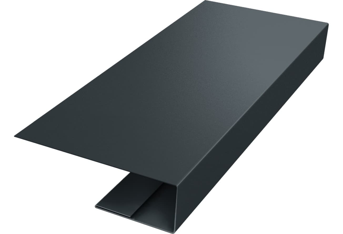J-Профиль 12мм Grand Line 0,5 Velur RAL 7016 антрацитово-серый (3м)