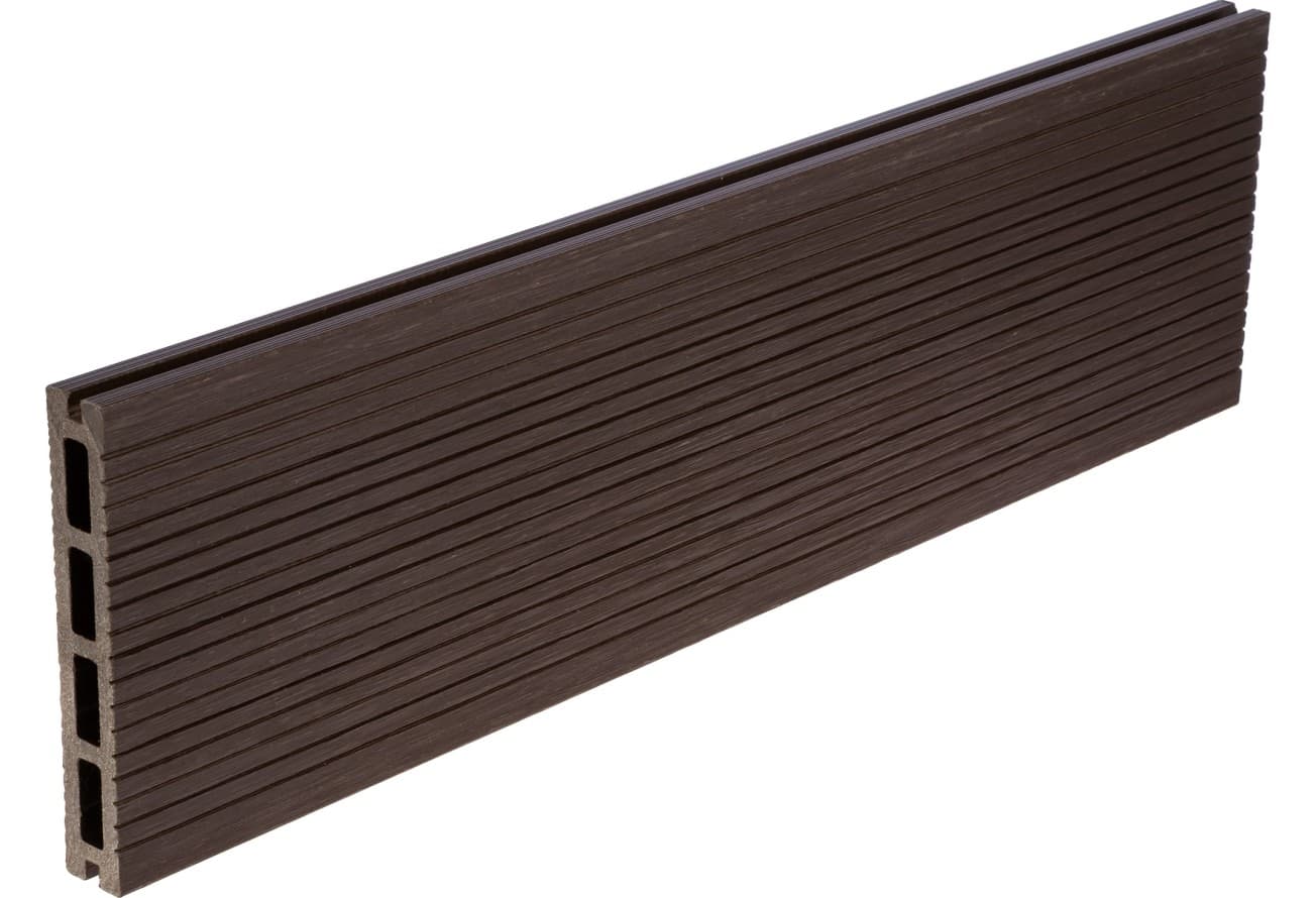 Террасная доска ДПК Grand Line 140мм 3D Дерево (Wood) шоколад 3м