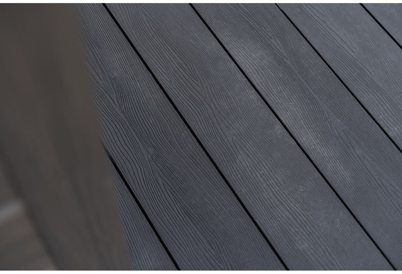 Террасная доска ДПК Grand Line 140мм 3D Дерево (Wood) графит 3м