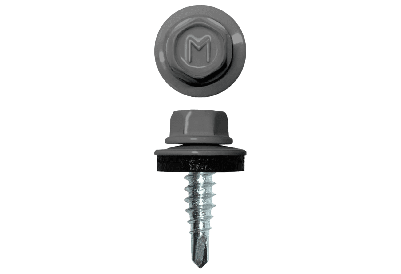 Саморез по металлу Daxmer 4,8х19 RAL 7004 (250) сверло №2