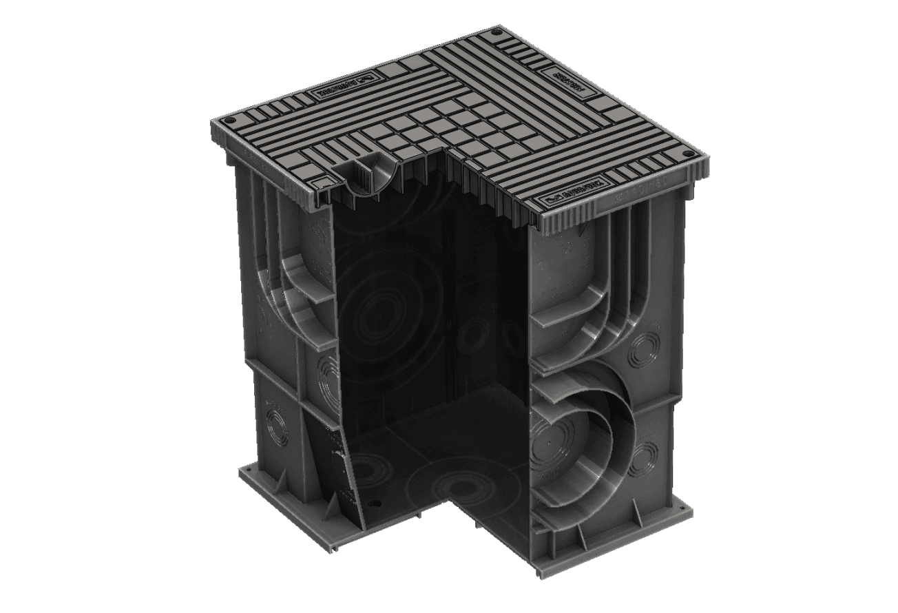 Колодец коммуникационный Master Aquastok 350х350х420 с крышкой (4355)