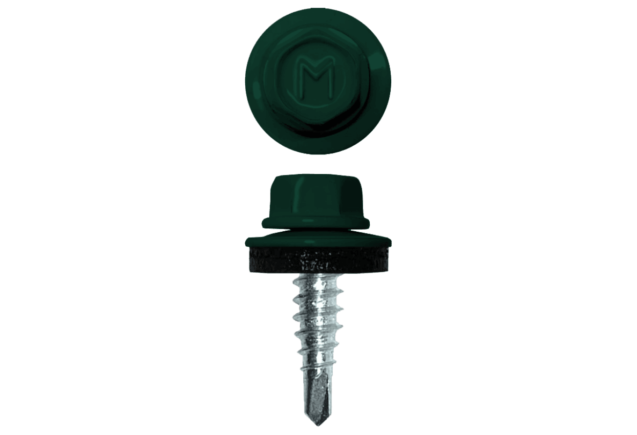 Саморез по металлу Daxmer 4,8х19 RAL 6005 (250) сверло №2