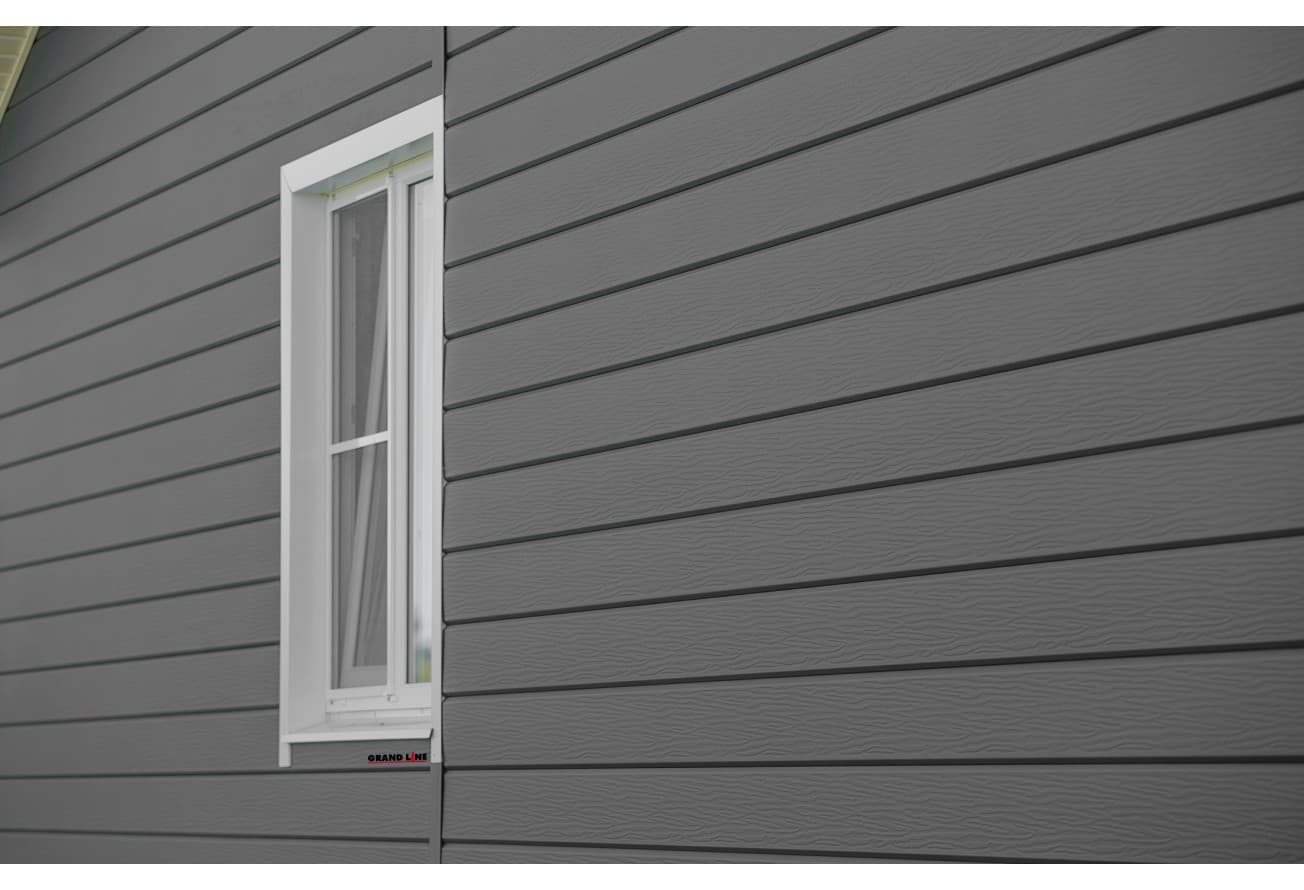 ЭкоБрус 3D Grand Line 0,5 Drap с пленкой RAL 7024 мокрый асфальт