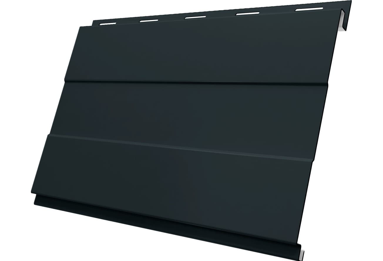 Вертикаль проф Grand Line 0,5 GreenCoat Pural БТ матовый с пленкой RR2H3 (RAL 7016 антрацитово-серый)