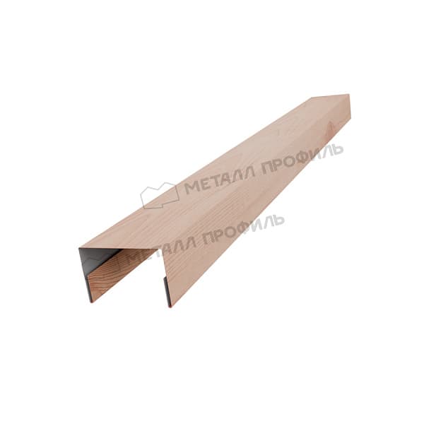Планка крышки забора 40мм 30х45 х 2000 (ECOSTEEL_T-12-Орех-0.45)