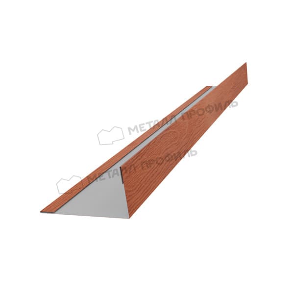 Планка угла усиливающая для забора 40х20 х 3000 (ECOSTEEL_T-12-Дуб-0.45)