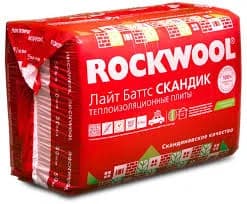 ROCKWOOL ЛАЙТ БАТТС СКАНДИК 800x600x100 6шт 2,88м2 0,288м3 объект. в Первоуральске
