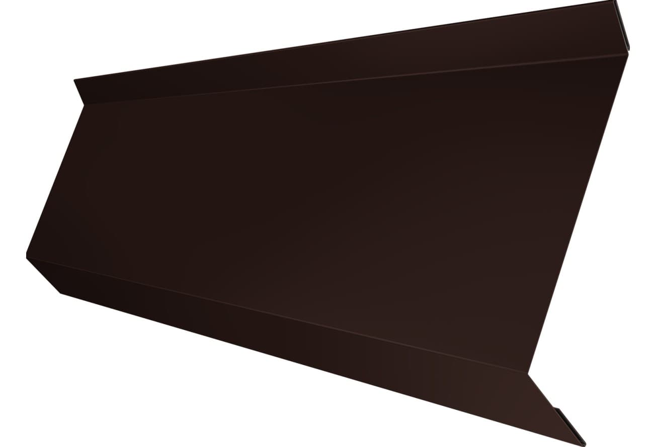 Планка примыкания в штробу 60 Grand Line 0,5 Drap RAL 8017 шоколад (2м)
