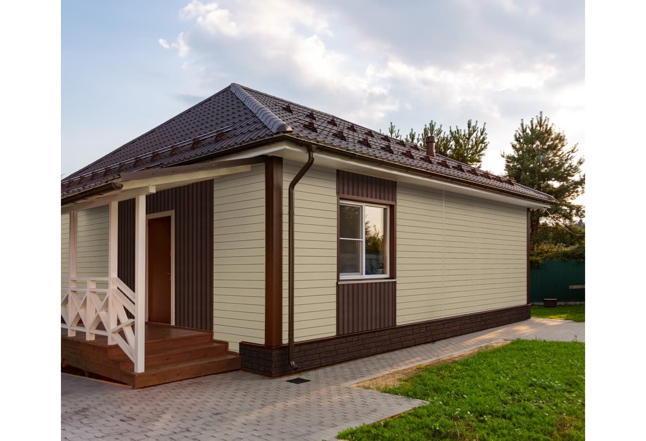 Сайдинг Двойной Брус Grand Line Стандарт бежевый (3,0м)