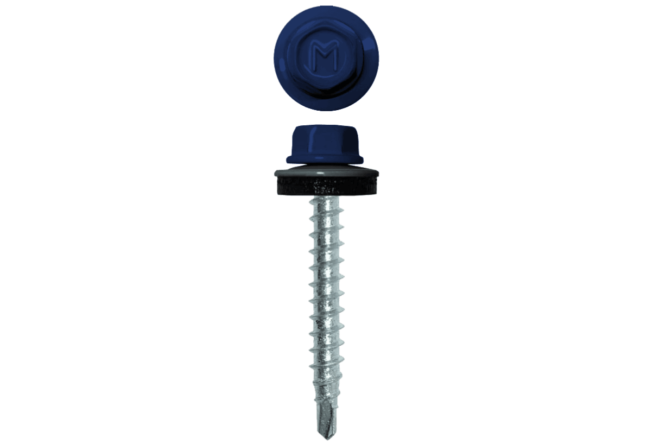 Саморез кровельный Daxmer 4,8х35 RAL 5002 (250) сверло №1