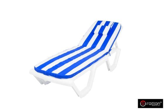 Матрас для шезлонгов B:rattan Nilo и Miami Италия бело синий