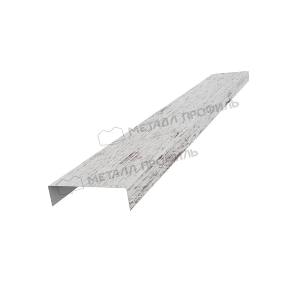 Планка декоративная на столб 60мм 17х62 х 2000 (ECOSTEEL_MA-01-Беленый Дуб-0.5)