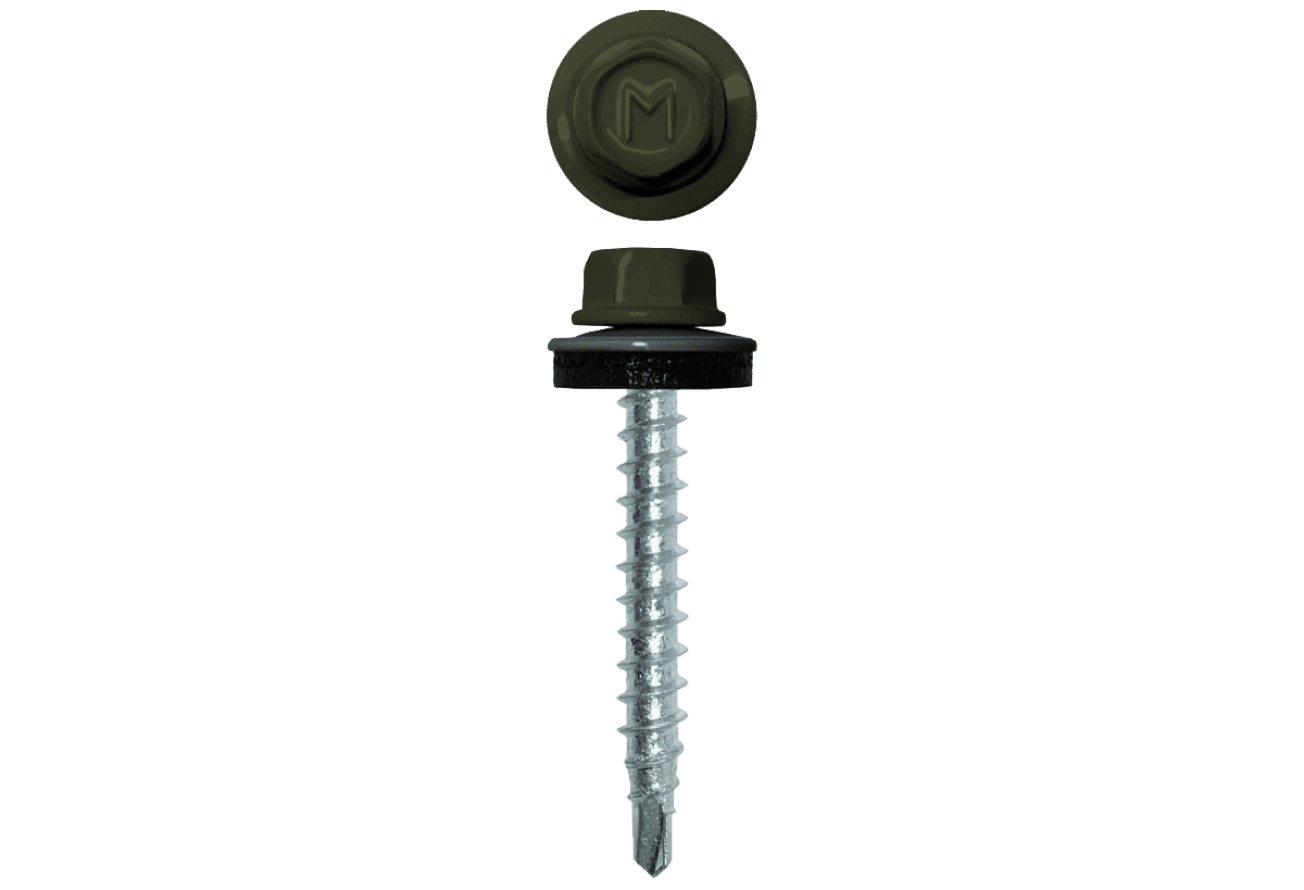 Саморез кровельный Daxmer 4,8х35 RAL 6003 (250) сверло №1