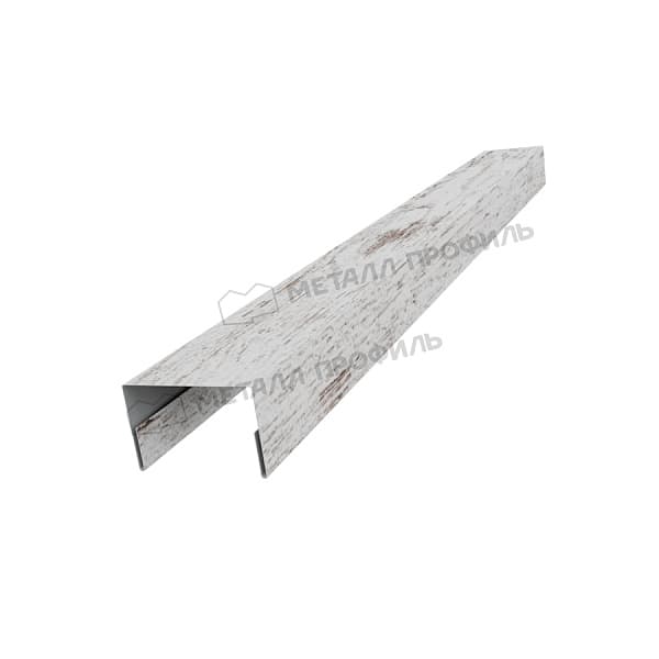 Планка крышки забора 35мм 38х23 х 2000 (ECOSTEEL_MA-01-Беленый Дуб-0.5)