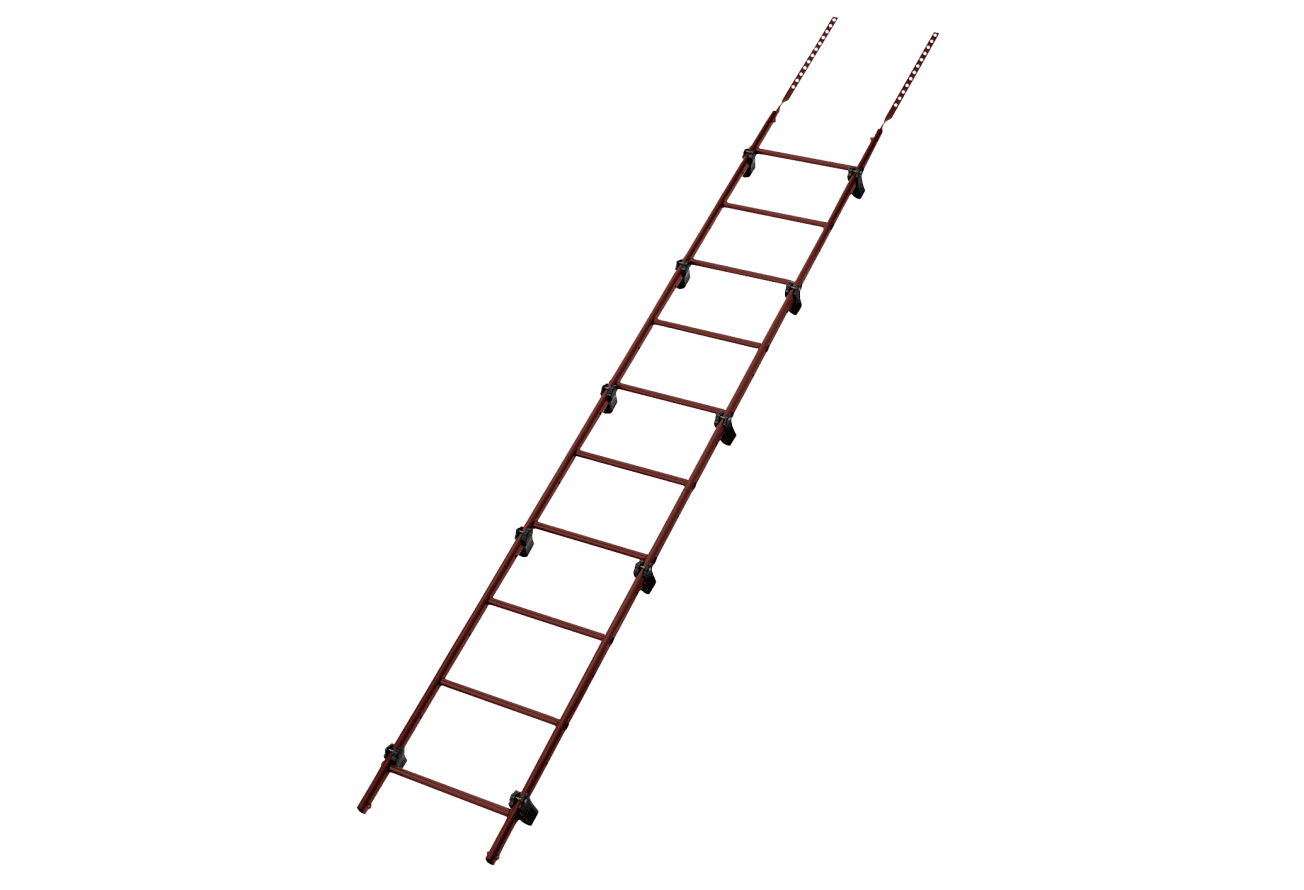 Лестница кровельная Grand Line RAL 3009 2,76м