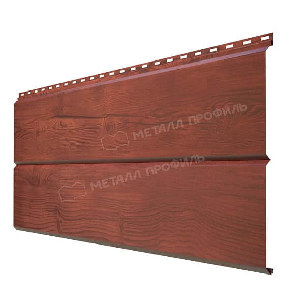 Сайдинг МЕТАЛЛ ПРОФИЛЬ Lбрус-XL-14х335 (ECOSTEEL_MA-12-Античный Дуб-0.45)