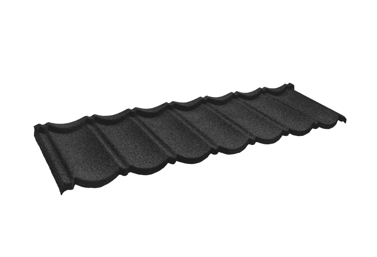 Лист композитной черепицы CM Roof Bond цвет black (черный)