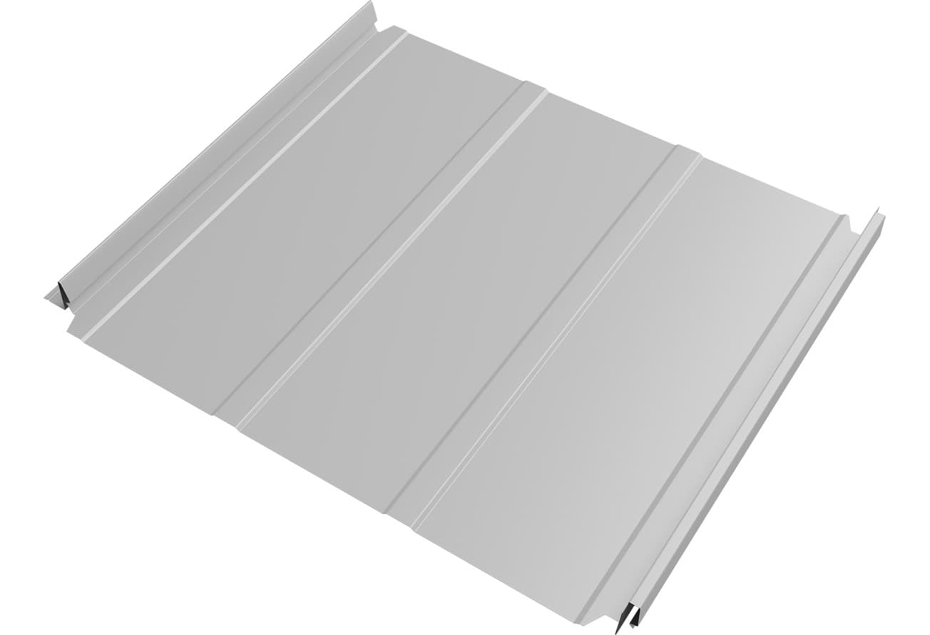 Кликфальц Double Pro Line Grand Line 0,45 Drap ТХ с пленкой на замках RAL 7047 телегрей 4