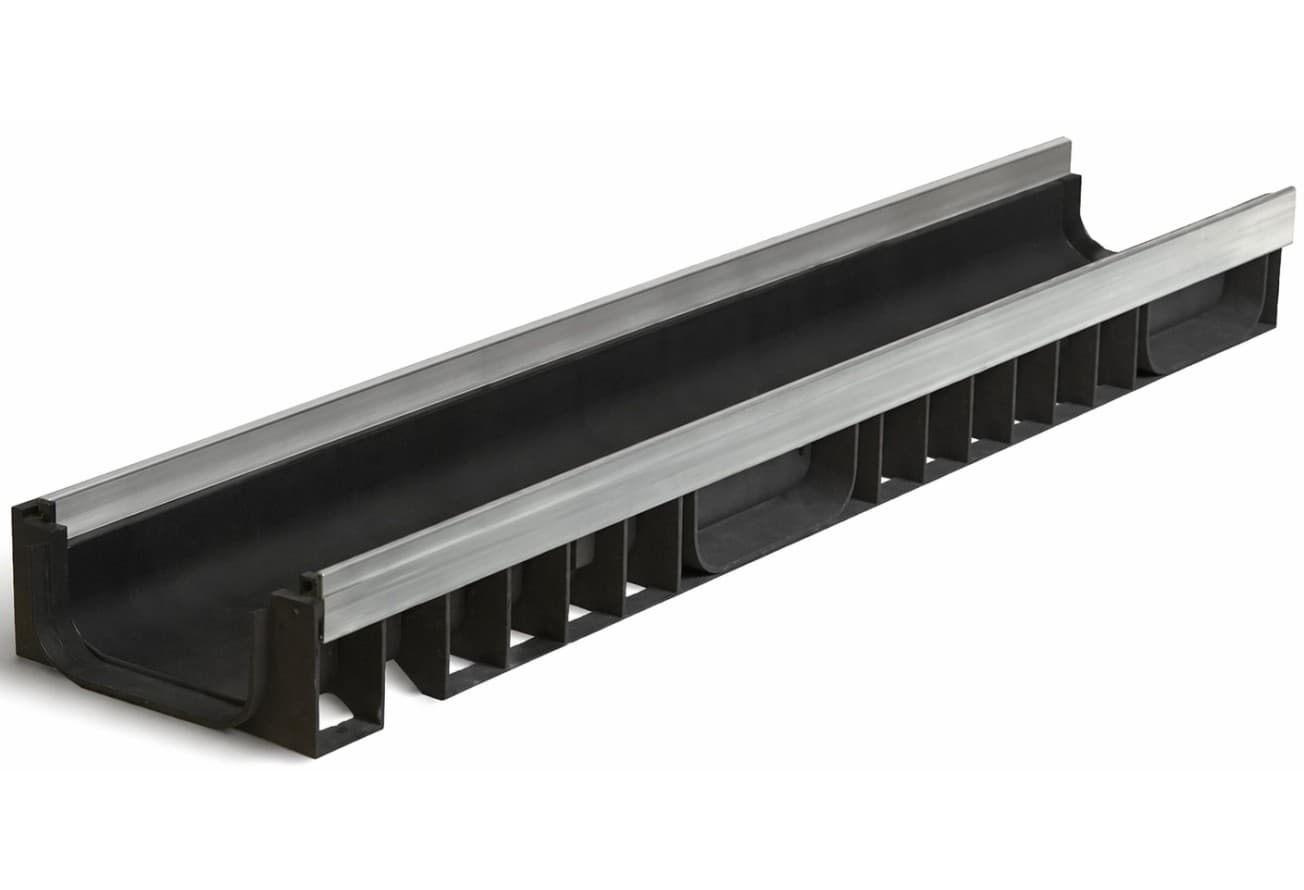 Лоток водоотводный пластиковый Aquastok Profi DN150 H97 E600 (1150)