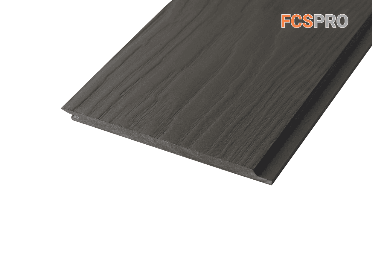 Фиброцементный сайдинг 190х10мм FCSPRO Wood Click F60 сумеречный лес (3м)