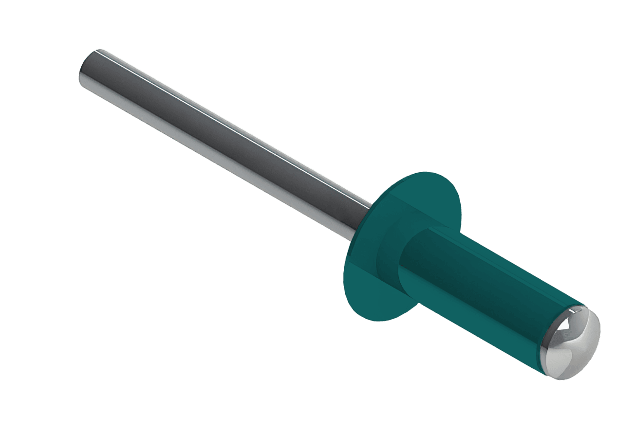 Заклёпка вытяжная Daxmer 3,2х8 RAL 5021 (20х1000шт) ал/ст
