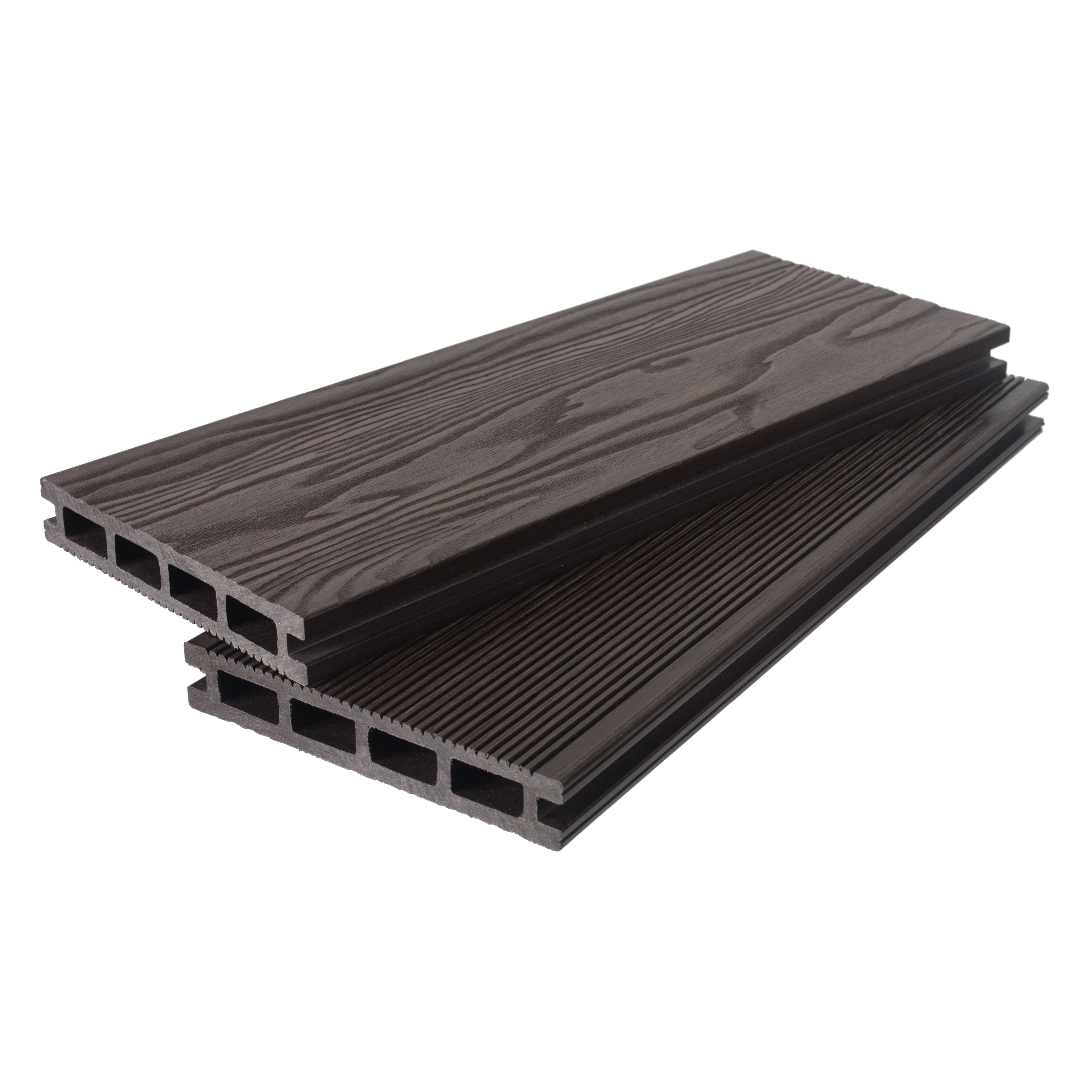 Террасная доска двухсторонняя венге TalverWood 3D 150*25мм  (4м) вельвет, м.пог