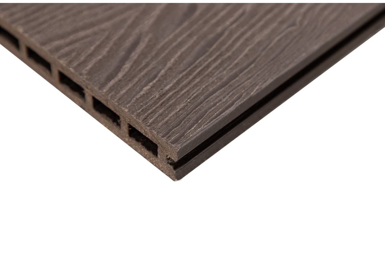 Доска-ступень старт ДПК Grand Line 160х22мм 3D Дерево (Wood)венге4м