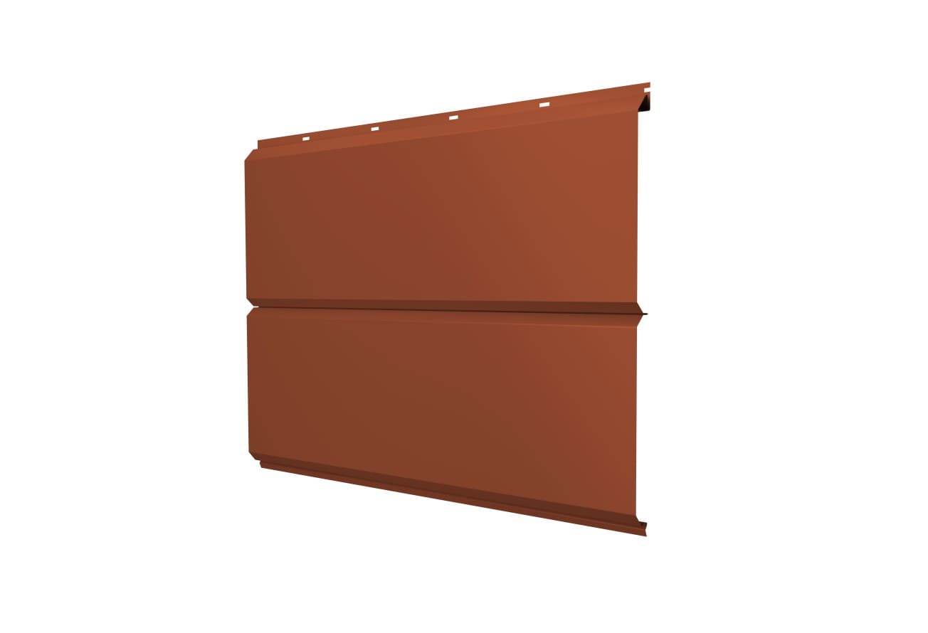 ЭкоБрус новый Grand Line 0,45 Drap с пленкой RAL 8004 терракота