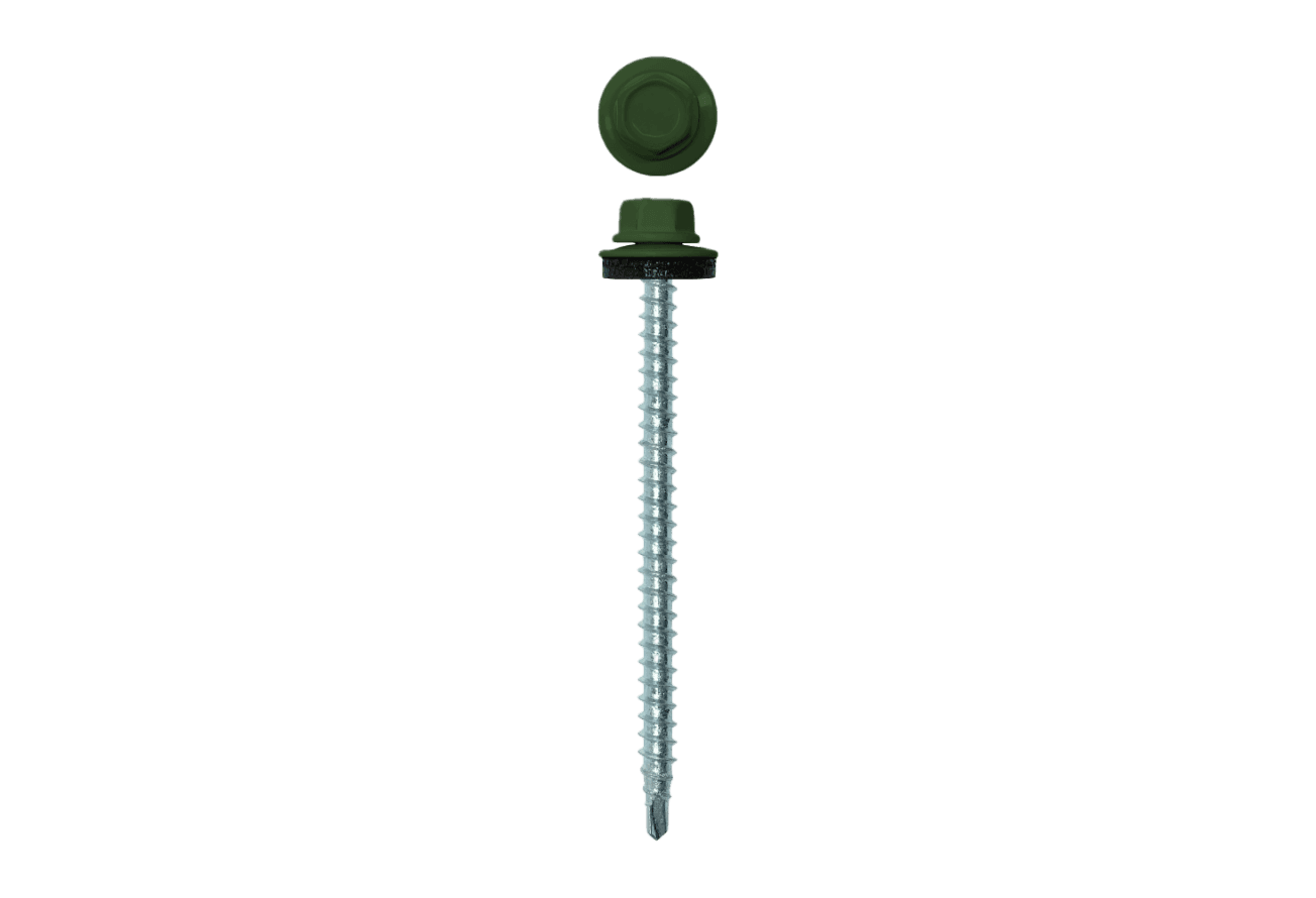Саморез кровельный 4,8х70 (100шт) сверло №1 RAL 6020