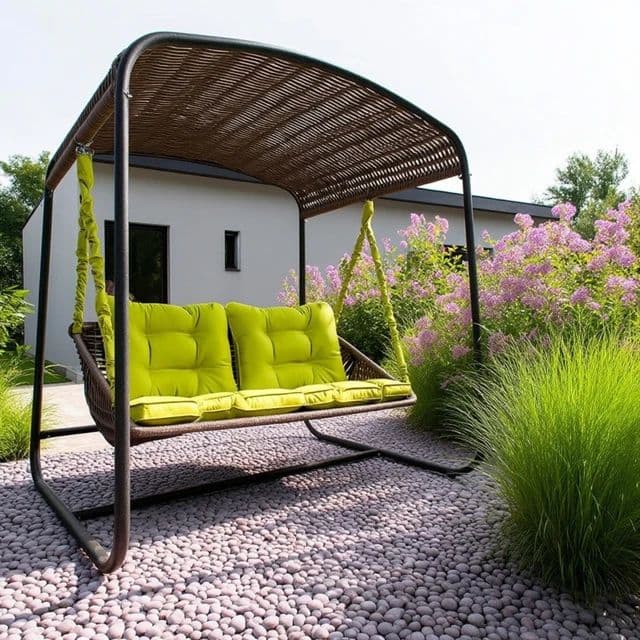 Плетеный подвесной диван Sky Bed Lite 155 х 185 х 195 см фото