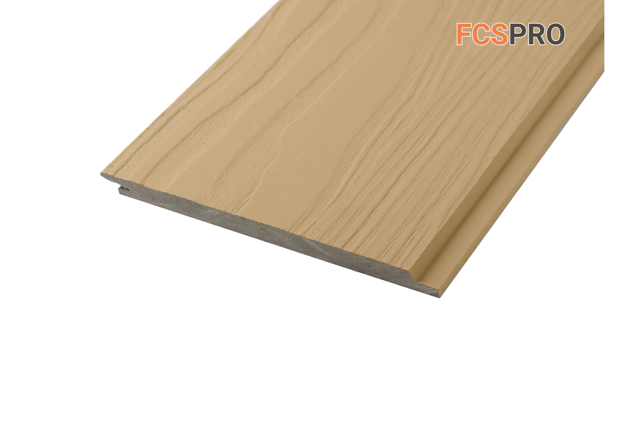 Фиброцементный сайдинг 190х10мм FCSPRO Wood Click F11 золотой песок (3м)