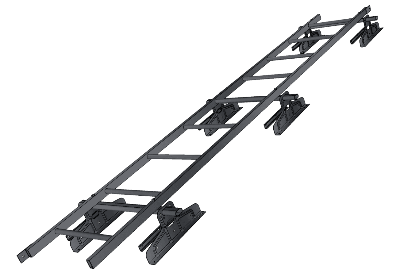 Лестница кровельная для фальца RAL 7024 (3м)