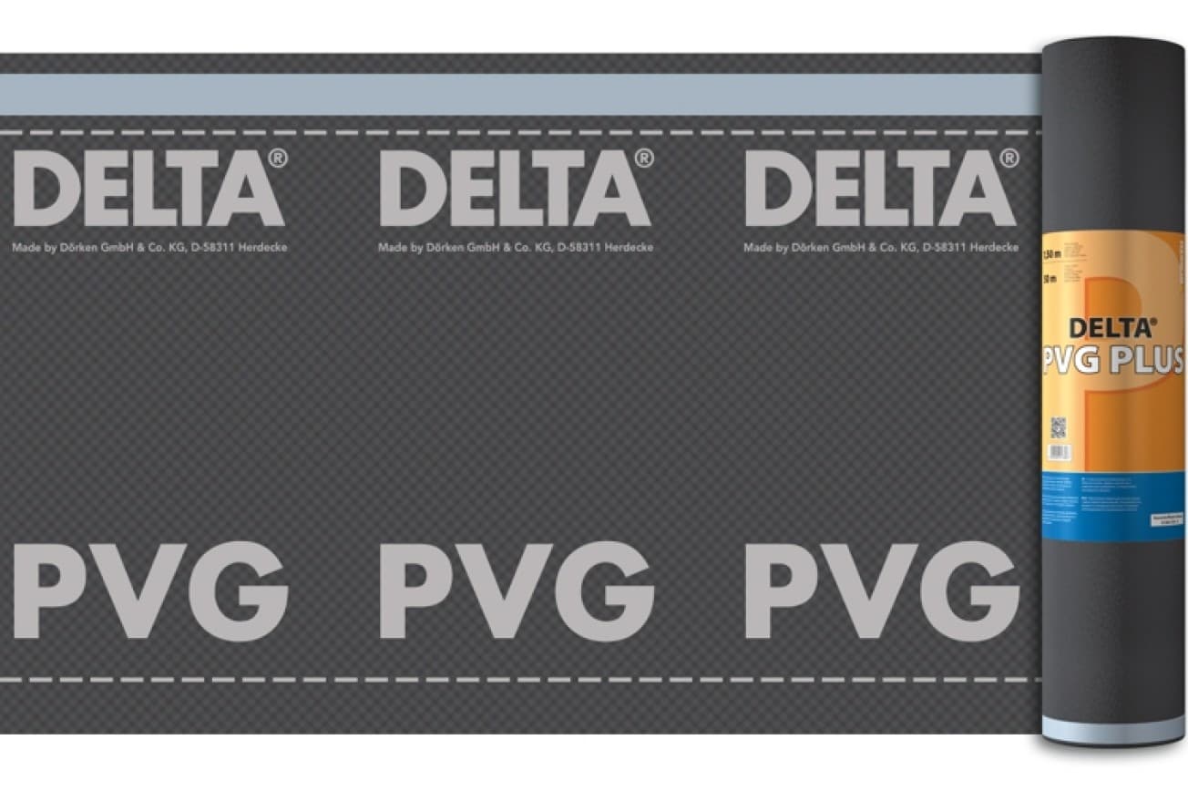 Пленка гидро-пароизоляционная Delta-PVG Plus, с двумя зонами проклейки (75м2)