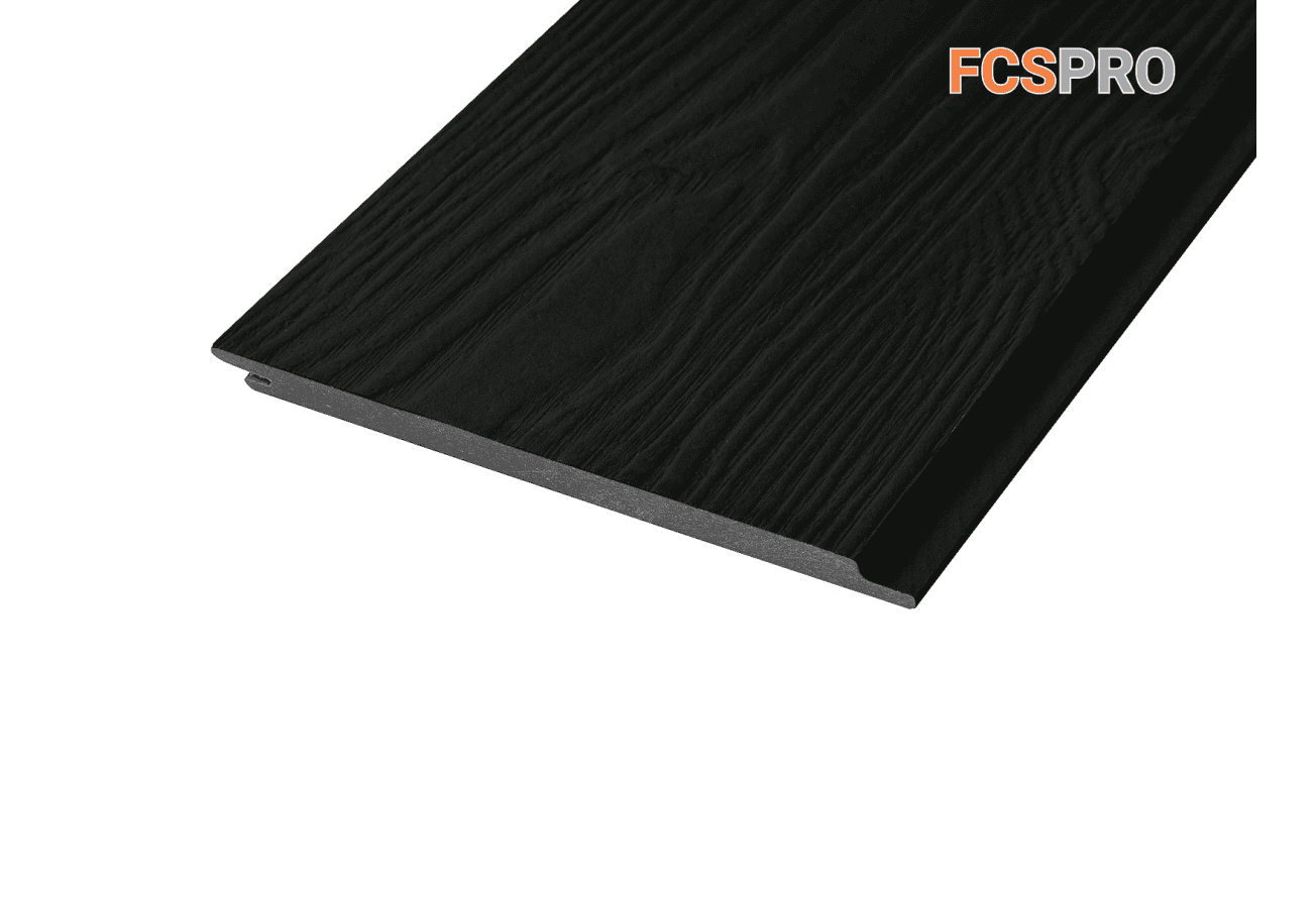 Фиброцементный сайдинг 190х10мм FCSPRO Wood Click F50 темный минерал (3м)