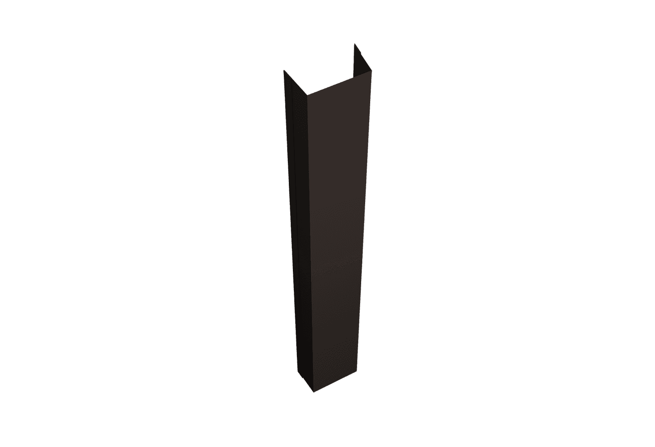Крепежная планка нижняя для забора жалюзи Техас Grand Line 0,5 Атлас RR 32 темно-коричневый (1,8м)