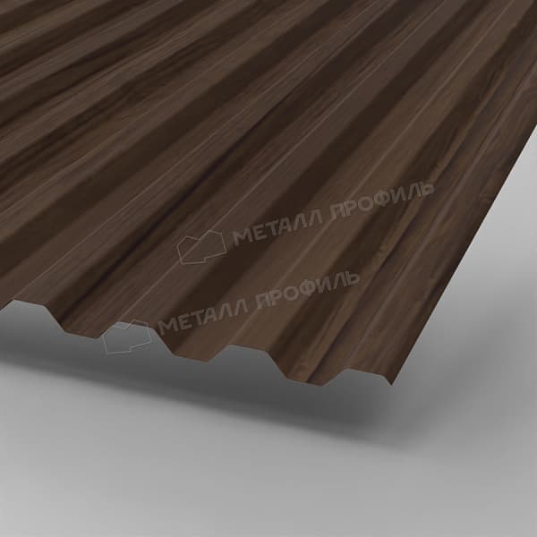 Профлист МЕТАЛЛ ПРОФИЛЬ С-21x1000-A (ECOSTEEL_MA-01-МореныйДуб-0,5)