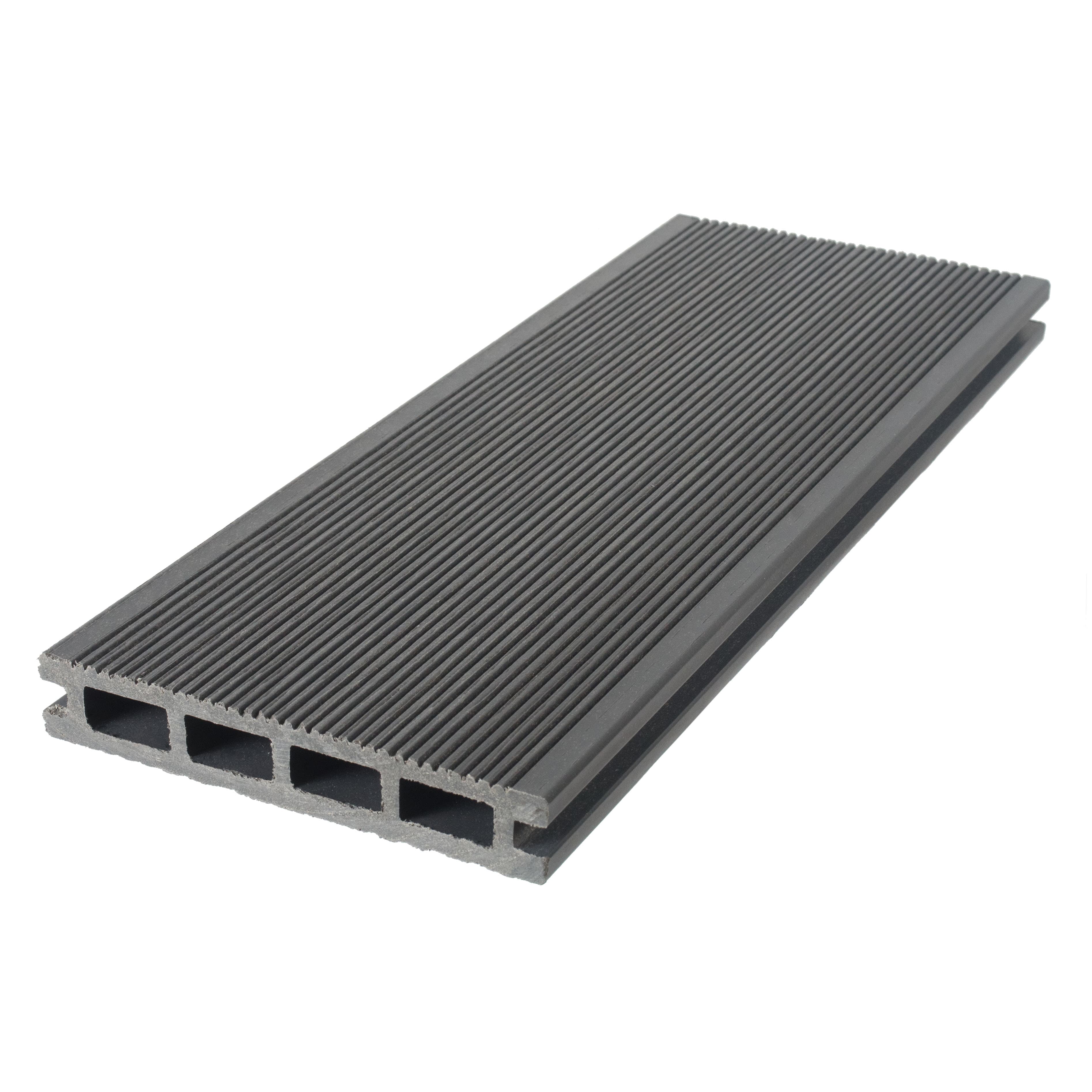 Террасная доска двухсторонняя серый TalverWood 3D 150*25мм  (4 м) вельвет, м.пог