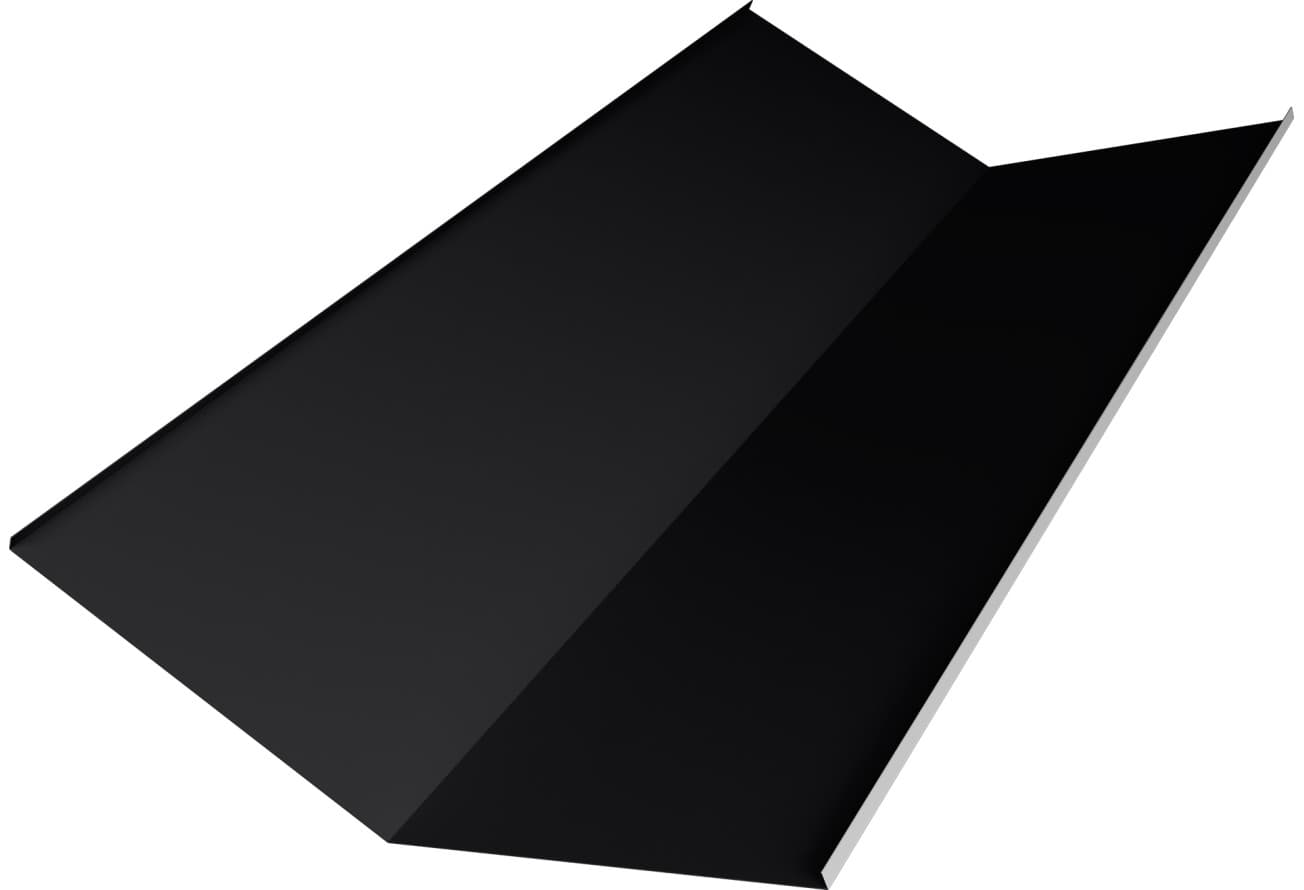 Планка ендовы нижней 300х300 Grand Line 0,5 Drap ТХ RAL 9005 черный (2м)