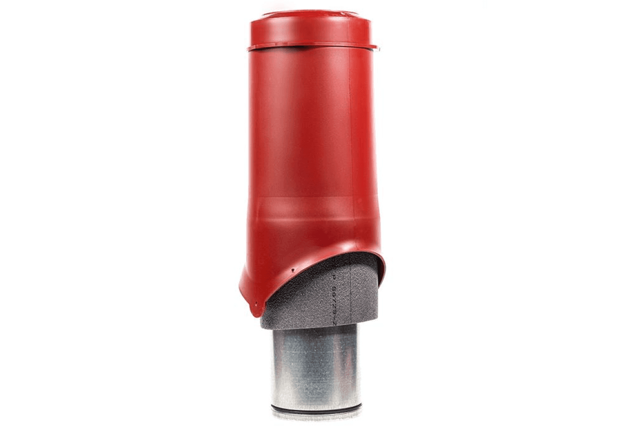Выход вентиляции Krovent Pipe-VT 150 изолированный красный