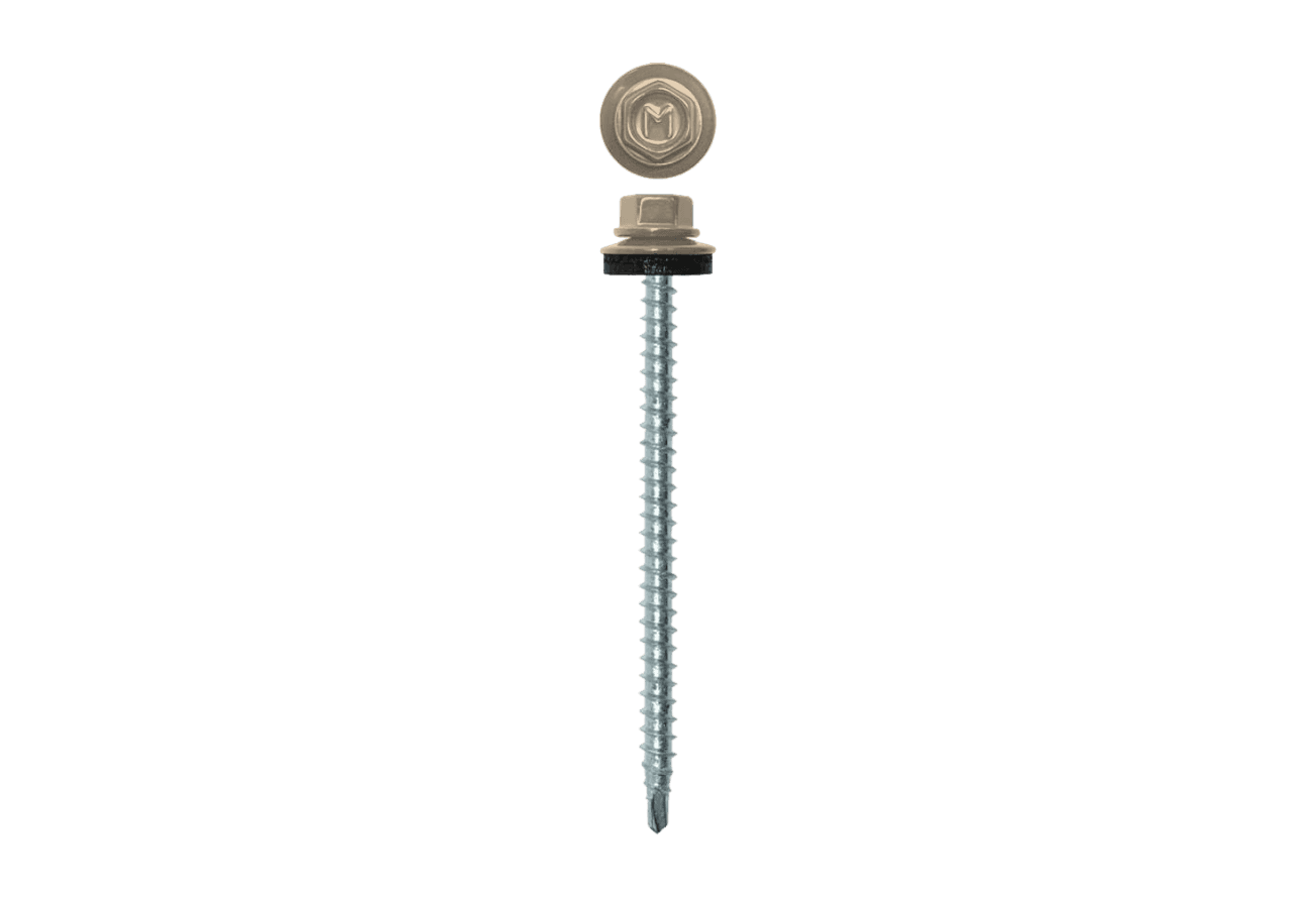 Саморез кровельный Daxmer 4,8х70 RAL 1015 (100) сверло №1