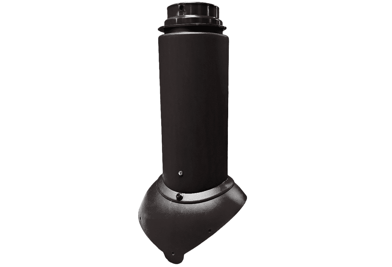 Выход канализации Krovent Pipe-VT 110/125 Изолированный черный