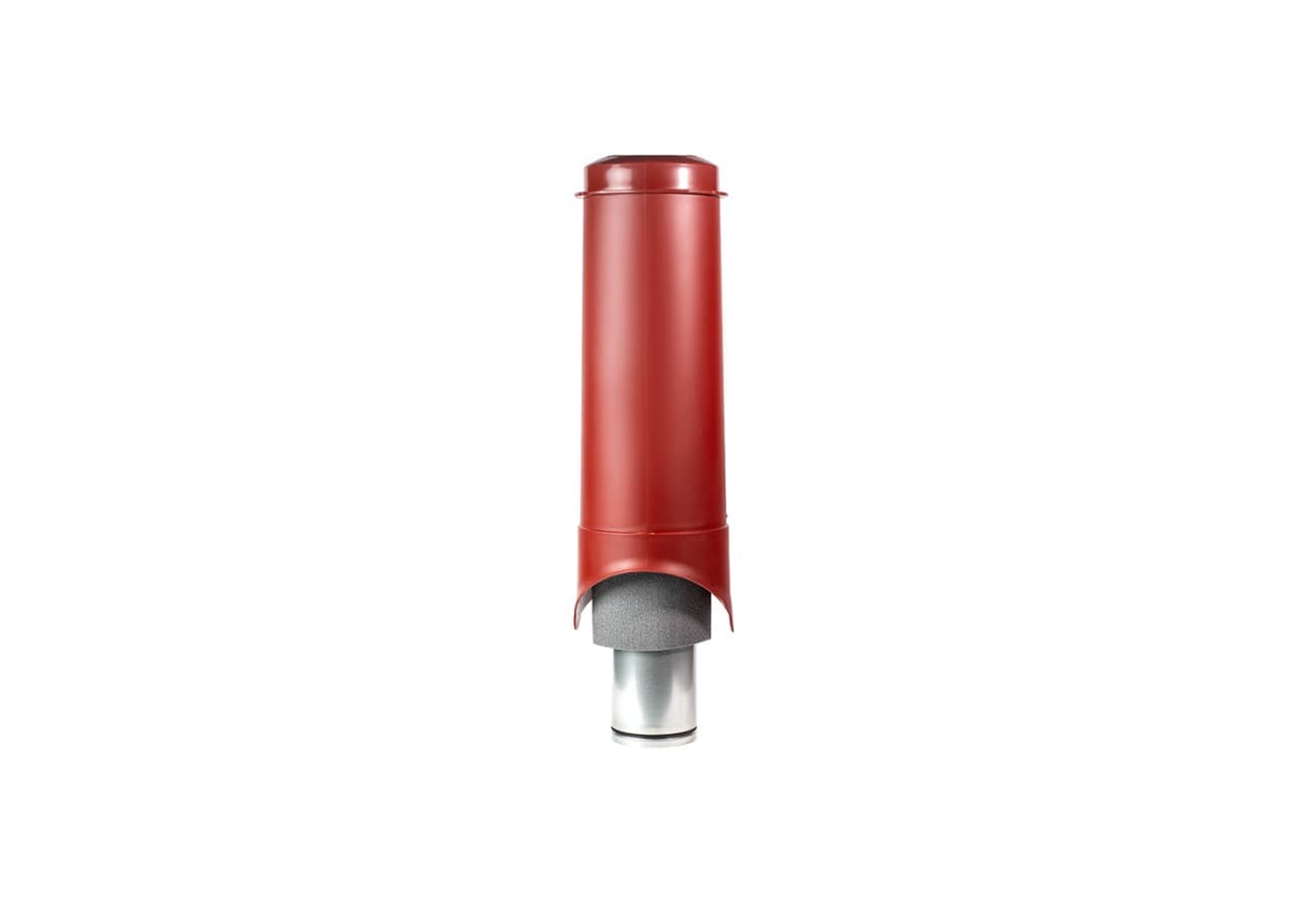 Выход вентиляции Krovent Pipe-VT 150/700 изолированный красный