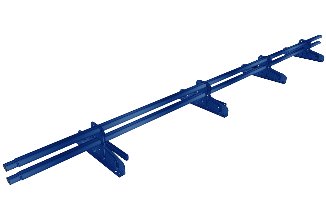 Снегозадержатель трубчатый для фальца Премиум d 45х25 RAL 5005 (3м) оцинкованный