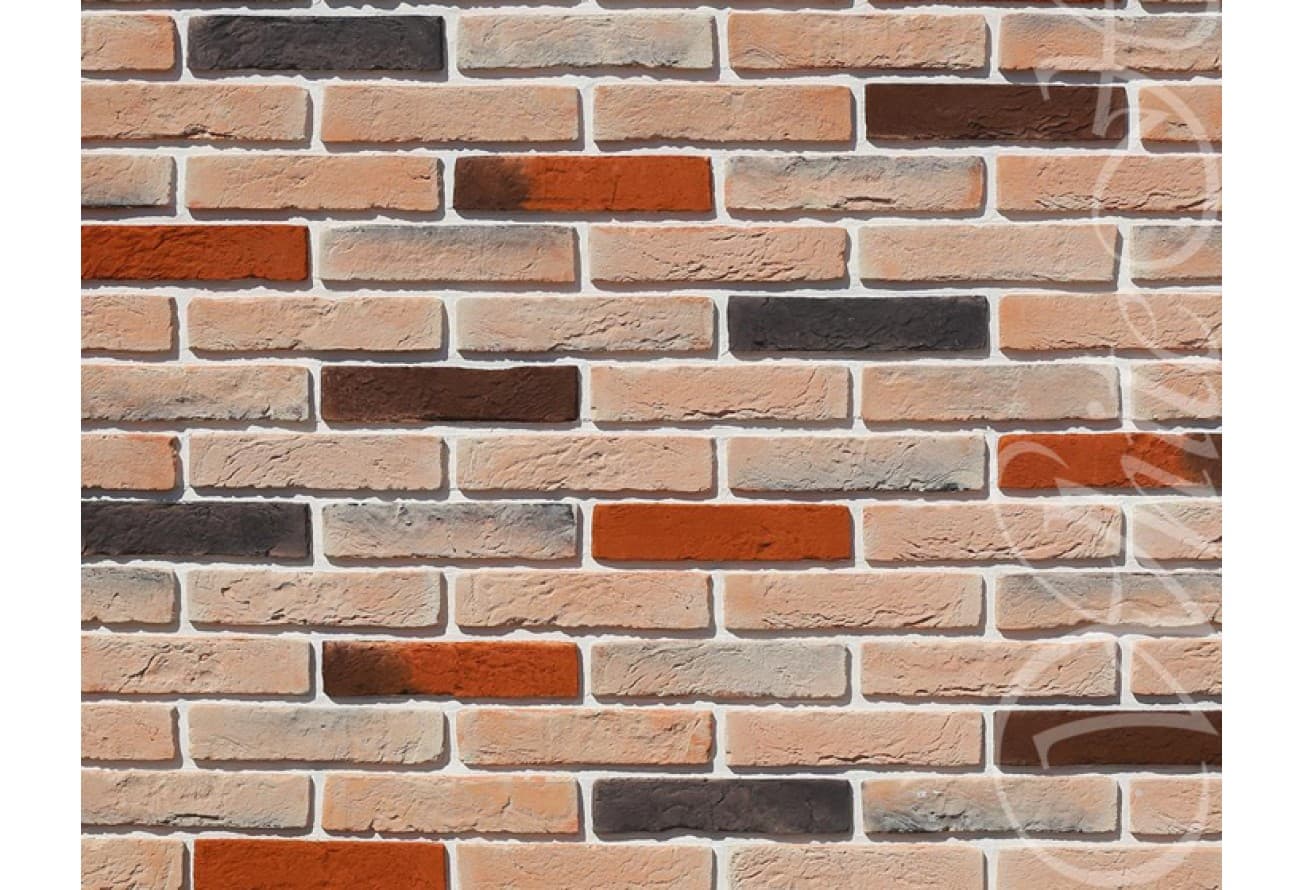 Рядовая плитка White Hills Design Бергамо брик 371-50 с расшивкой 1,2 см