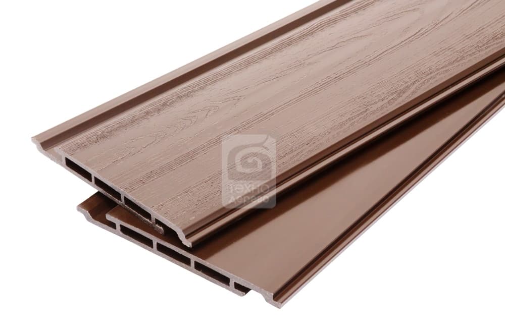 Фасадная панель 3D  AISTONE 160*17*3000мм из МПК односторонняя (текстура) шоколад , за м.пог фото