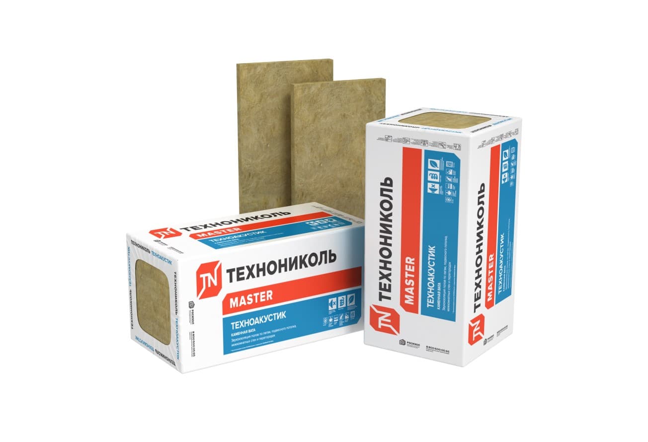 Утеплитель Техноакустик 1200х600х50 (8,64м2, 0,432м3, 12шт/пач. 16пач/пал)