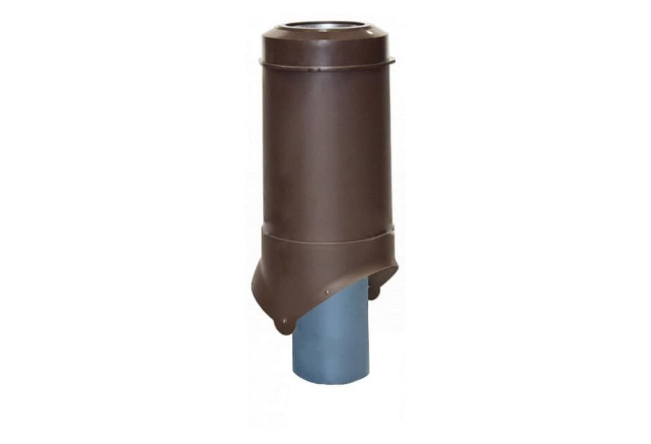 Выход канализации Krovent Pipe-VT 125/100 изолированный коричневый